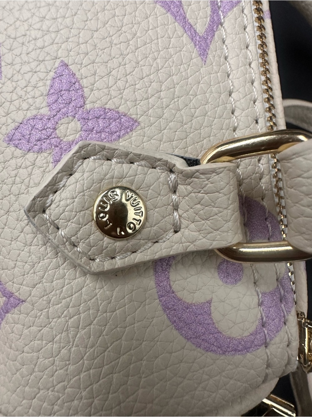 Inspoooo Cream & Lavender Monogram Mini Speedy Crossbody - Picture 5 of 10
